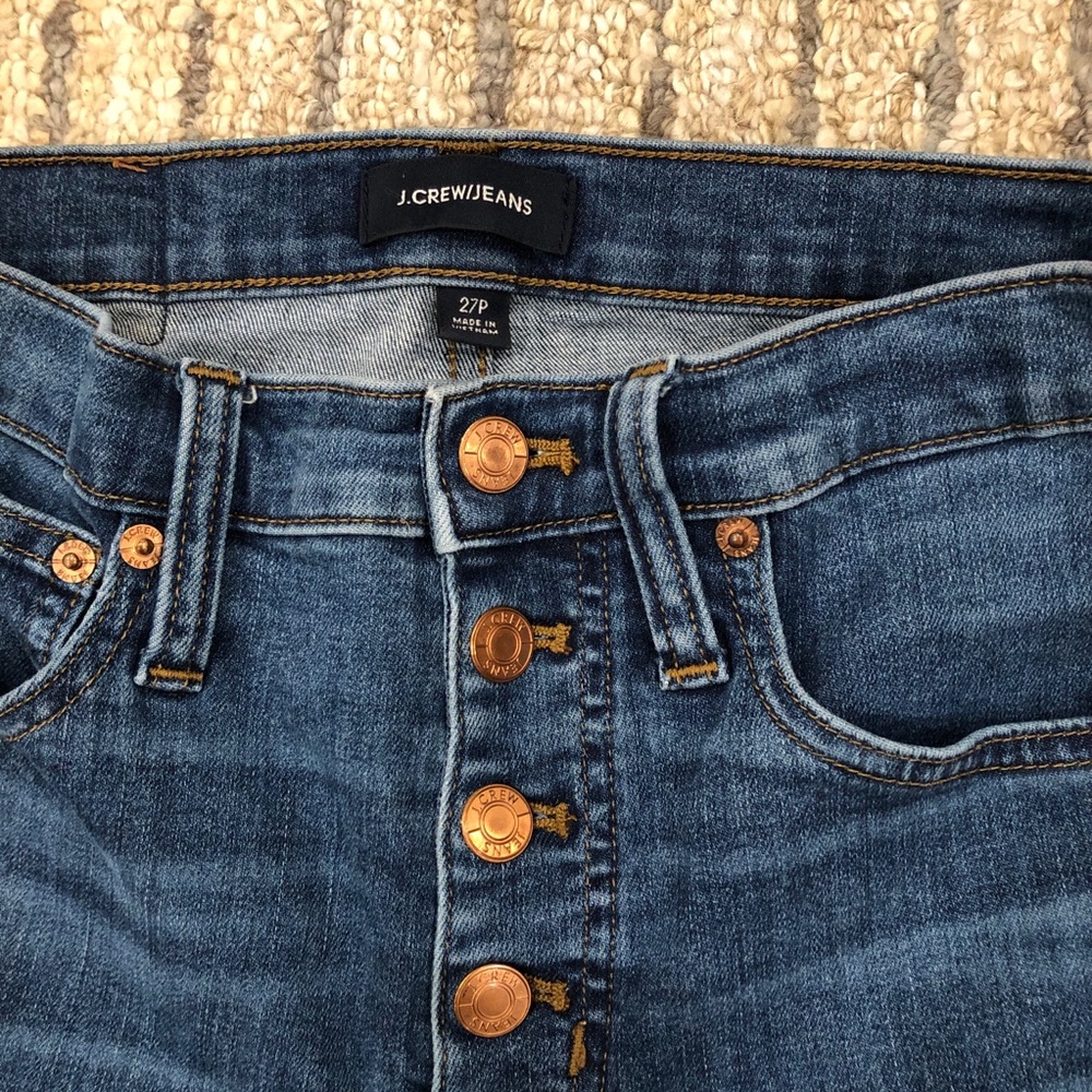 JCREW jeans - high waisted, exposed buttons, 27P